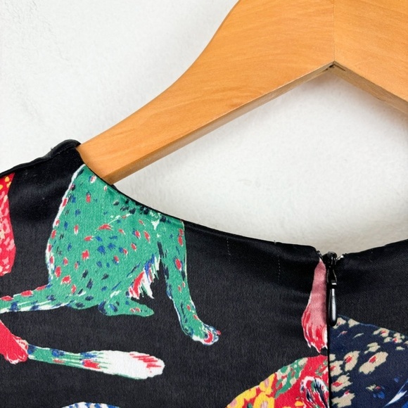 Zara Bold Colorful Tiger Print Mini Dress Sz M - Picture 10 of 10